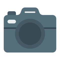 Camera icon set. Photography and travel shooting symbol collection.