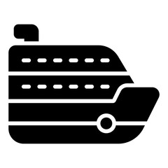 Cruise ship icon collection. Ocean liner and sea travel symbol set.