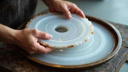Ceramic plate repair process scene