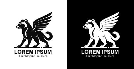 Winged civet logo design with modern style