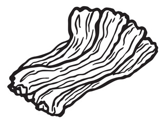 Minimalist bacon food illustration sketch style