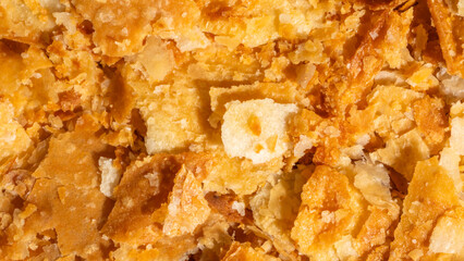 Golden pastry shards exude crunchy nostalgia, echoing ancient harvest festivals and cozy autumnal...