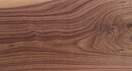 Obraz premium Texture of black walnut solid board untreated