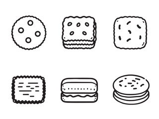 Biscuit Outline Drawing Vector