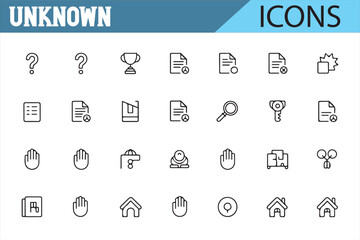 Icon Set for Unknown Topics in User Interface Design