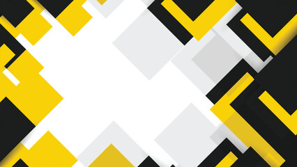 Modern Geometric Yellow and Black Abstract Background Vector