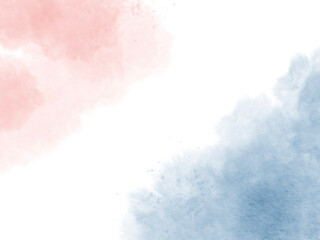 Pastel pink and blue watercolor drawn by hand for grunge design, card templates. dinvitation Abstract watercolor background.