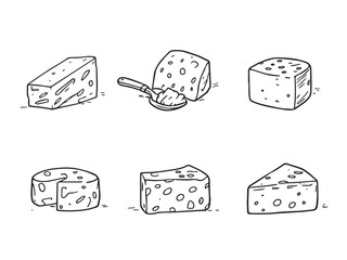 cheese dairy food outline