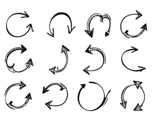 A versatile set of modern arrow vector icons and bold arrow silhouettes, including curved, straight, and directional signs for UI, infographics, and navigation design

