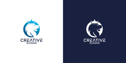 lion king logo vector design