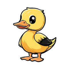 Fototapeta premium Baby Duck Sticker Design PNG