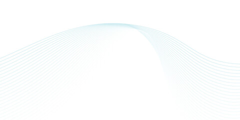 Modern blue smooth waves on white background art modern