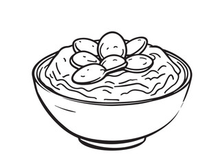 cottage cheese hand drawn sketch