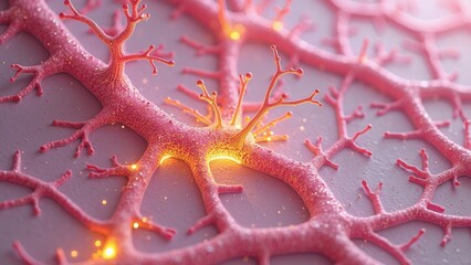 Artistic pattern of pink coral