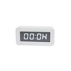 Minimalist Digital Clock Display on transparent background