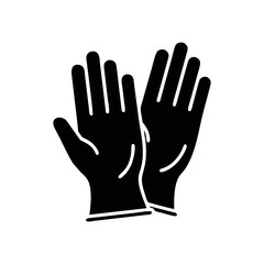 Vector illustration of medical equipment icon, health gloves