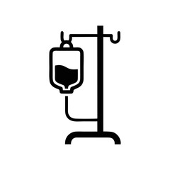 Vector illustration of medical equipment icon, patient infusion tool