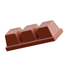 Brown 3d icon Chocolate Bar illustration