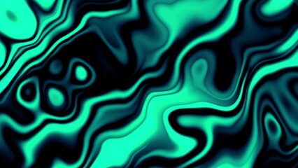 Abstract Flowing Teal and Black Liquid Swirls Background Texture