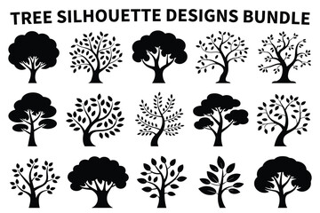 Flat Tree Vector Graphics Collection
