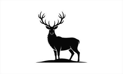 Majestic deer silhouette design element silhouette