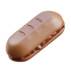 Brown 3d icon Chocolate Bread illustration