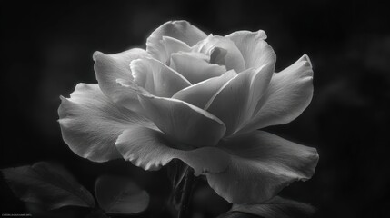 Fototapeta premium Elegant monochrome rose