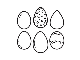 Egg Line Art Illustration