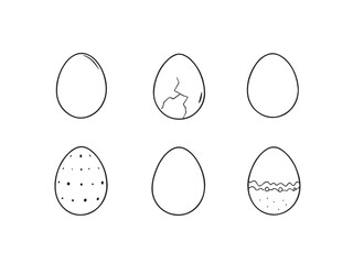 Fresh Egg Outline Drawing