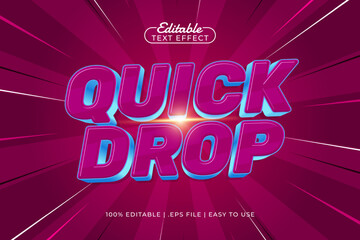 quick drop editable text effect with a sale and offer text style