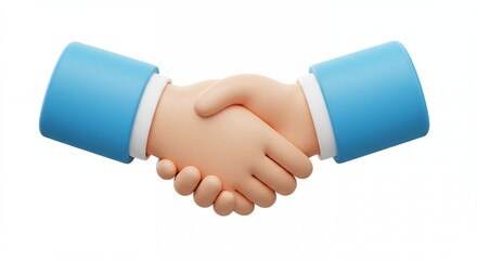 Cartoon business handshake