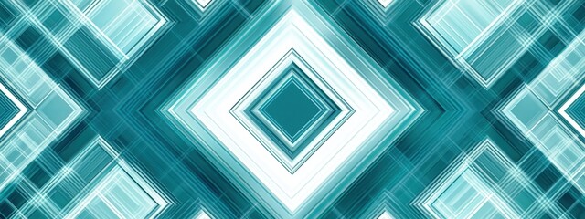 Abstract Geometric Background with Diamonds and Blue Tones in Digital Art