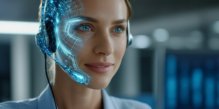 Ai chatbots transforming customer service with natural language processing in a modern tech environment