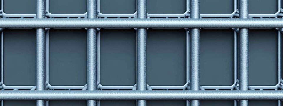 Metallic Grid Structure with Parallel Bars for Industrial or Architectural Use