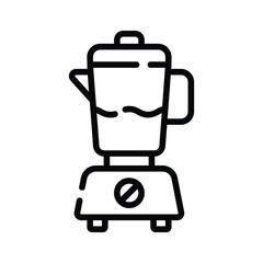 A modern outline icon of fruit mixing blender