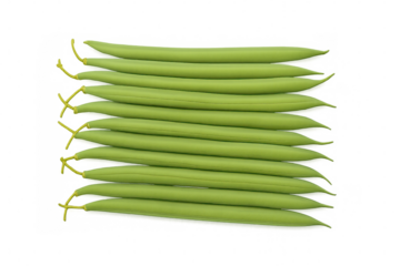 Perfectly aligned green beans create a visually appealing arrangement, ideal for food-related projects