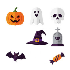 halloween icons set