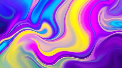 Colorful Abstract Background with Swirling Fluid Paint Effect