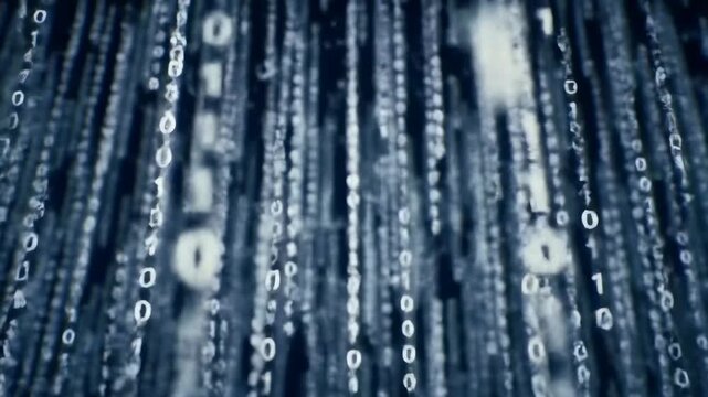 Abstract binary code background pattern digital illustration