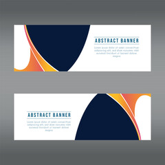 Vector abstract design web banner template. Web Design Elements - Header Design. Abstract geometric web banner template on grey background. Modern.