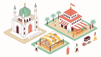 Cultural experiences in flat vector style, dynamic mood - vector illustration