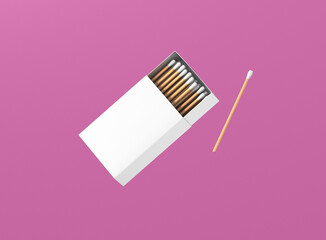 matches on a white background