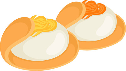 illustration thai crispy pancakes