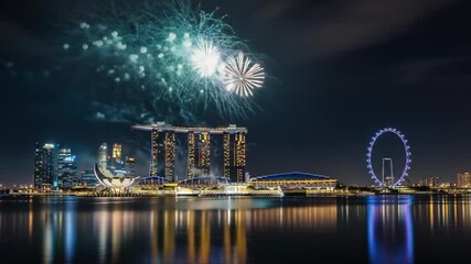 Singapore's Dazzling Display A Mesmerizing Pattern of Light and Celebration, a National Day spectacle, where light dances in an intricate sky-high pattern.