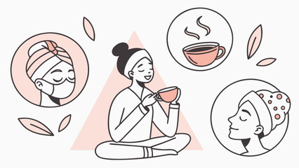 Fototapeta premium Teamwork in modern style, thoughtful mood - vector illustration