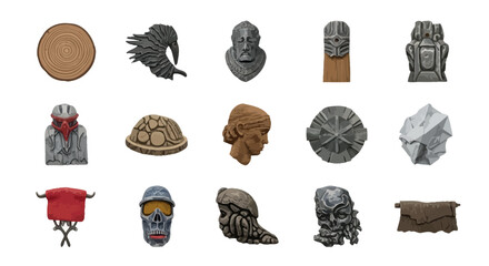Collection of Fantasy Game Assets Icons