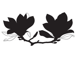 MAGNOLIA FLOWER SILHOUETTE