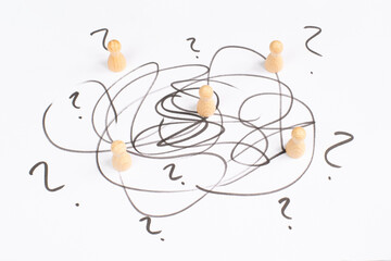 Confusion, depression, trauma, loneliness and mental health problems in society, stressed, overwhelmed and hopeless