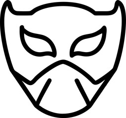 Vector illustration set of cartoon face masks with happy and loving eyes