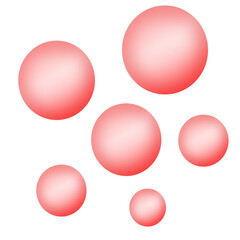 Red bubble sphere  on Transparent Background